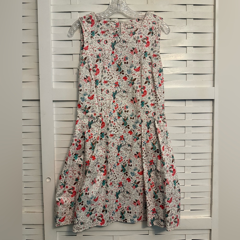GAP Designed and Crafted Paisley Mini Dress - Red, Coral, and Green w/ pockets